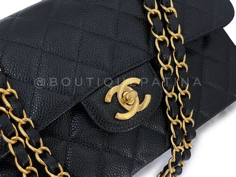 chanel small flap caviar